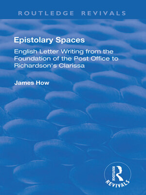 cover image of Epistolary Spaces
